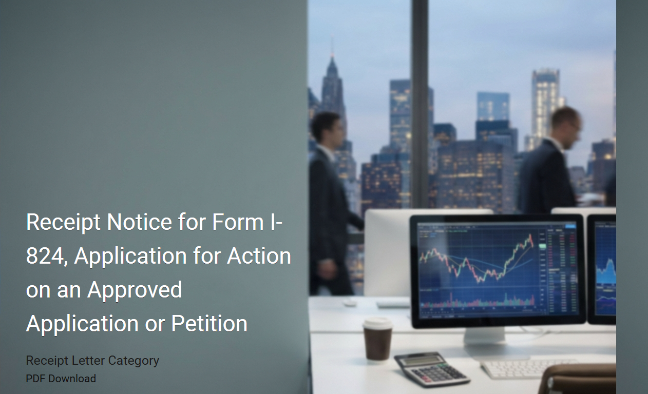 Receipt Notice for Form I-824, Application for Action on an Approved Application or Petition