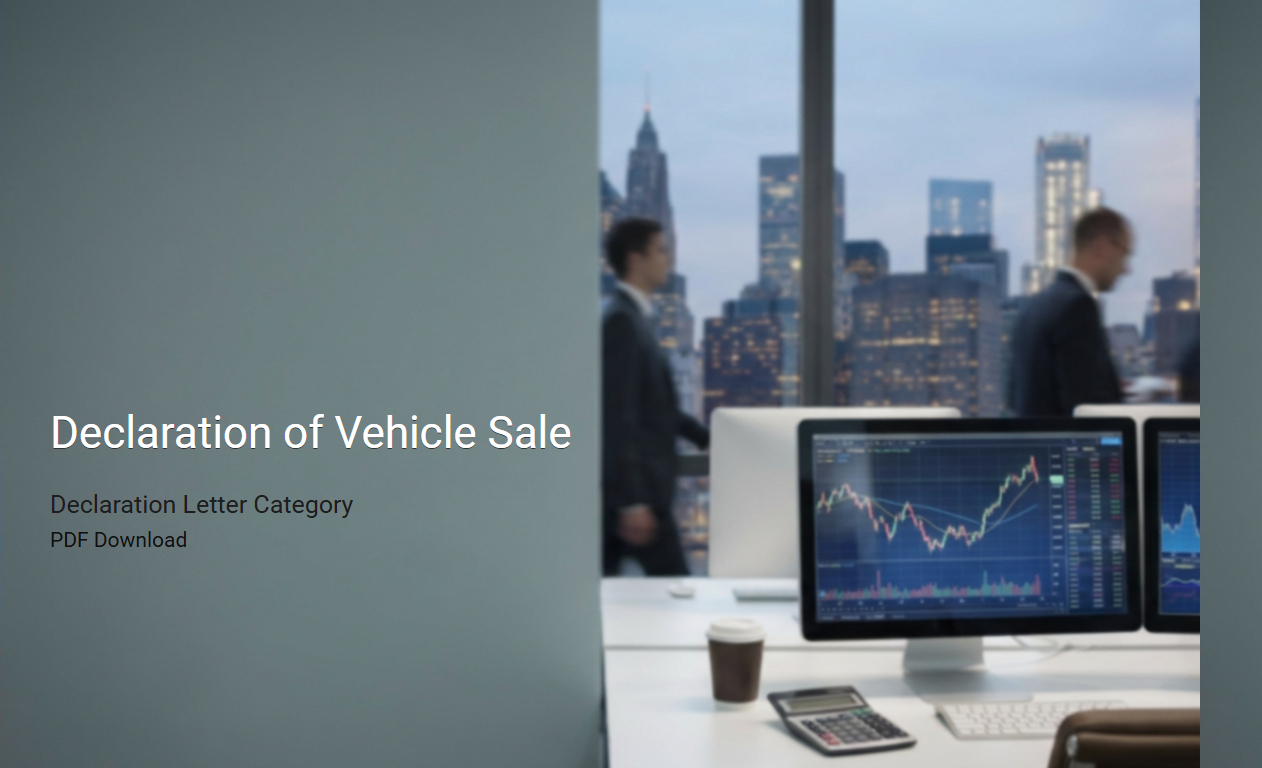 Declaration of Vehicle Sale