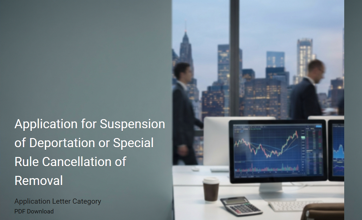 Application for Suspension of Deportation or Special Rule Cancellation of Removal