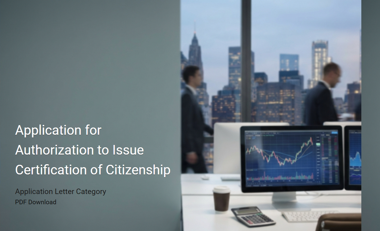 Application for Authorization to Issue Certification of Citizenship