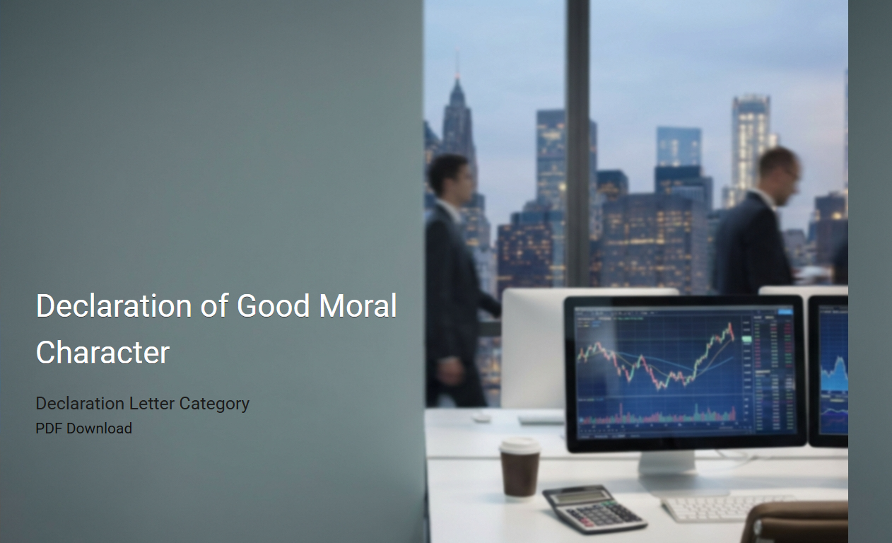 Declaration of Good Moral Character