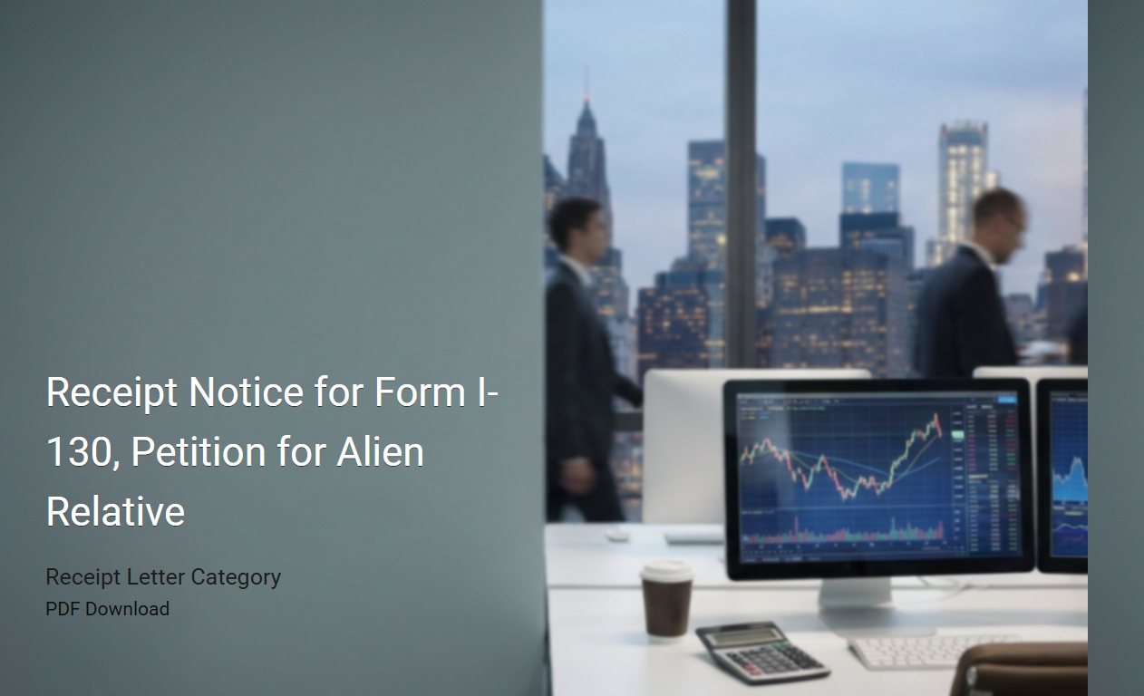 Receipt Notice for Form I-130, Petition for Alien Relative